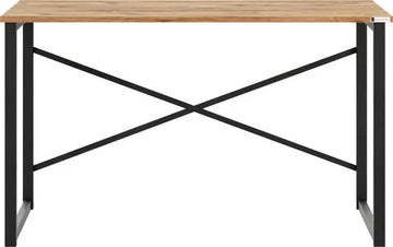 FurniChic, computertafel, bureau computertafel, laptop en PC tafel, studie bureau, industrieel ontwerp, voor thuiskantoor, eenvoudige montage, PINE((Atlantische Grenen)- maat 120x60x73 cm((lxbxh)
