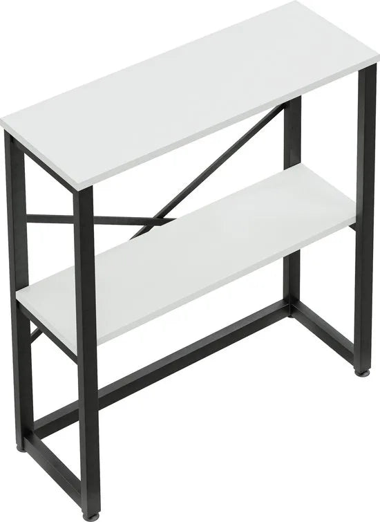 FurniChic - Kast - Dressoir - Bijzettafel - Wandtafel - Consoletafel - Sidetable - Banktafel - Haltafel- Industrieel - Wit - 85x30x80cm