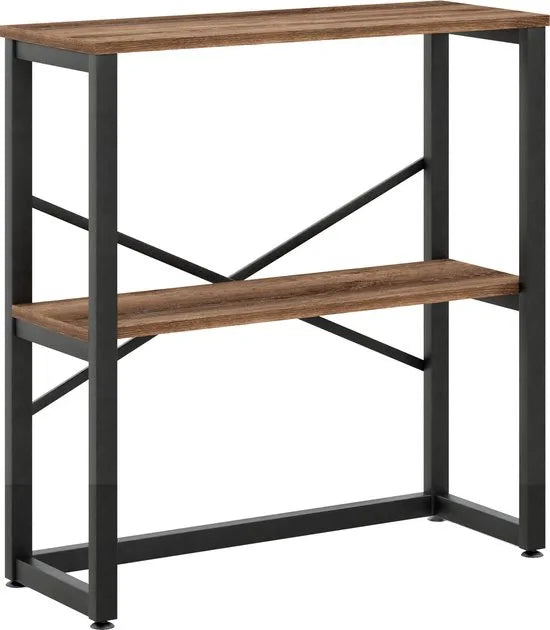 FurniChic - Kast - Dressoir - Bijzettafel - Wandtafel - Consoletafel - Sidetable - Banktafel - Haltafel- Industrieel - Bruin - 85x30x80cm