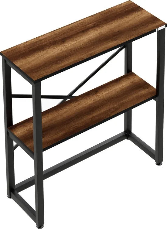 FurniChic - Kast - Dressoir - Bijzettafel - Wandtafel - Consoletafel - Sidetable - Banktafel - Haltafel- Industrieel - Bruin - 85x30x80cm