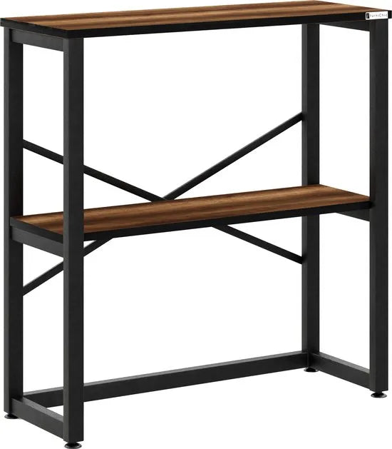 FurniChic - Kast - Dressoir - Bijzettafel - Wandtafel - Consoletafel - Sidetable - Banktafel - Haltafel- Industrieel - Bruin - 85x30x80cm