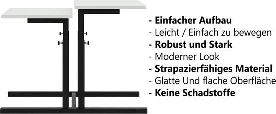 FurniChic, verstelbare moeder- en kind 2-delige tafelset, in hoogte verstelbare tafel, bijzettafel, speeltafel, bureau voor hem en haar, multifunctioneel-Sacramento OAK, 80 x 60 x 43-73 cm (l x b x h)