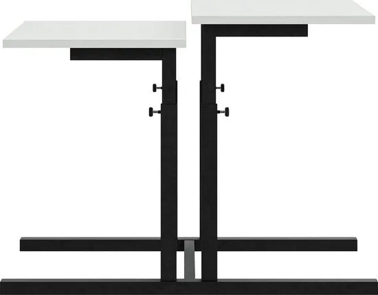 FurniChic, verstelbare moeder- en kind 2-delige tafelset, in hoogte verstelbare tafel, bijzettafel, speeltafel, bureau voor hem en haar, multifunctioneel-Sacramento OAK, 80 x 60 x 43-73 cm (l x b x h)