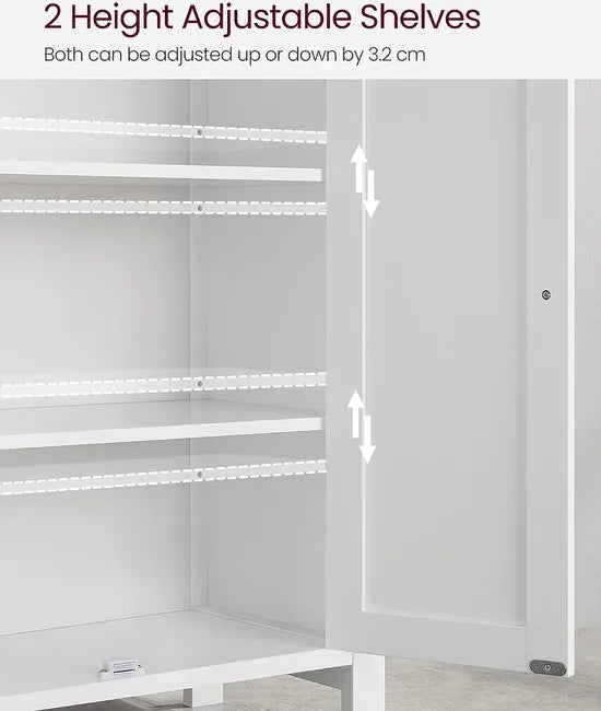 FurnStar - Badkamerkast - 2 planken - 60x30x80cm – Wit
