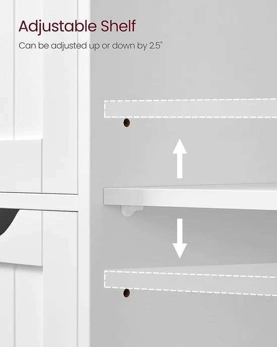 FurnStar - Badkamerkast - 3 laden - 60x30x81cm – Wit