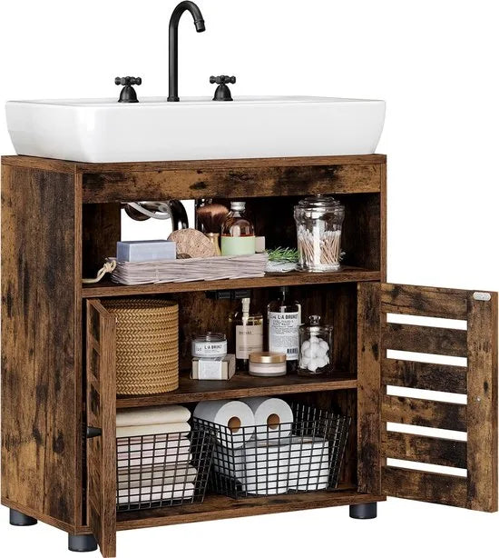 FurnStar - Badplaats - Badkamerkast - 60x30x63cm - Bruin