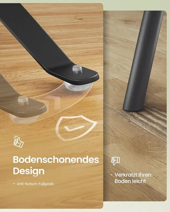 Furnstar Balkonmeubelset – Tuinmeubelset - Terrasmeubel -3-delig – Inklapbaar – Tafel + 2 Stoelen – Weerbestendig – Inktzwart