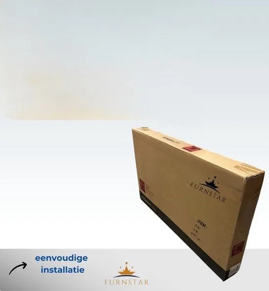 Furnstar - Barkruk set van 4 - 360° draaibare barkruk - Kruk met rugleuning voor keukeneiland - Kunstleer met naden - Mid-Century moderne stijl - 65 cm hoog - Keuken huisbar - Karamelbruin