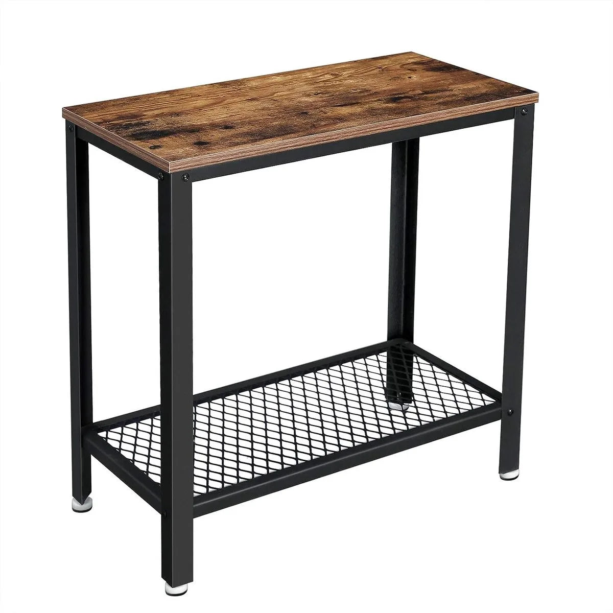 FurnStar bijzettafel - Industrieel Design - 60x30x60cm - Bruin