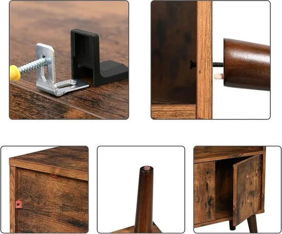 FurnStar boekenkast - 2 planken - 60x30x120cm - Bruin
