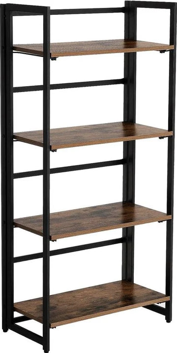 FurnStar - Boekenkast - 4 Planken - 60.5x30.8x125cm - Bruin