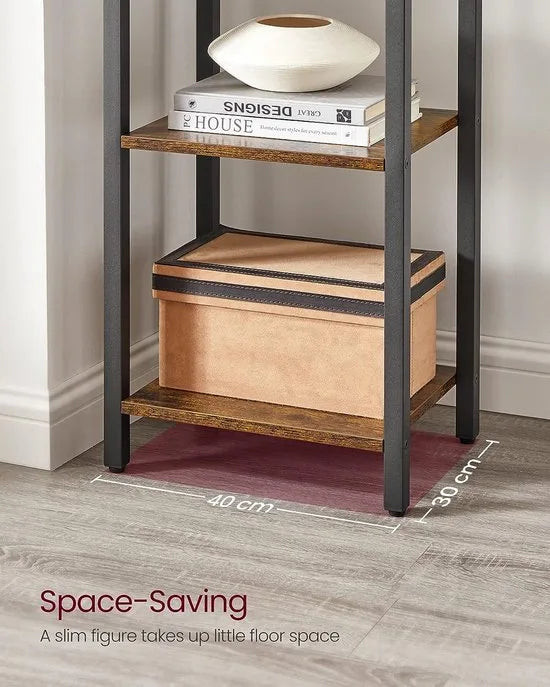 FurnStar - Boekenkast met 6 vakken - 40x30x187.5 cm - Bruin