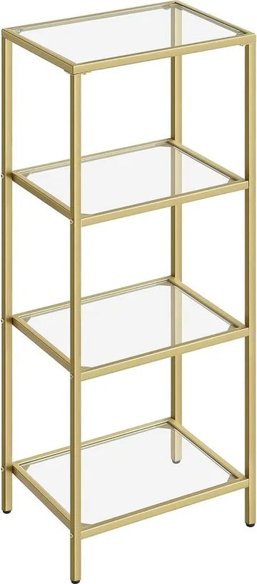 FurnStar - Boekenkast - Staande Vakkenkast - 40x30x95cm - Gold