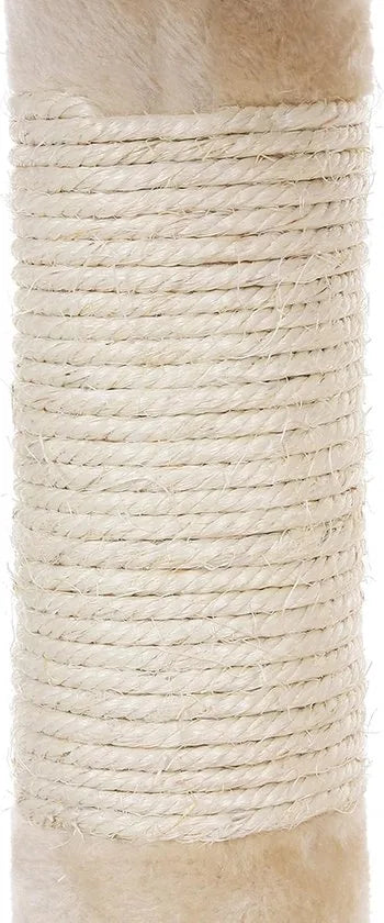 FurnStar - Cats Climb Tree - Stabiele kattenboom met pluche en zachte hangmat - 50L x 36W x 70H cm - Beige