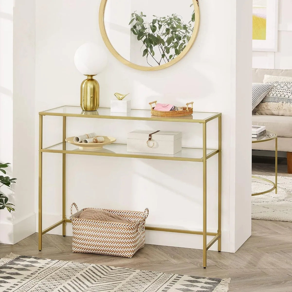 FurnStar - Dressior - Console tafel - Sidetable - 100x35x80cm – Gold