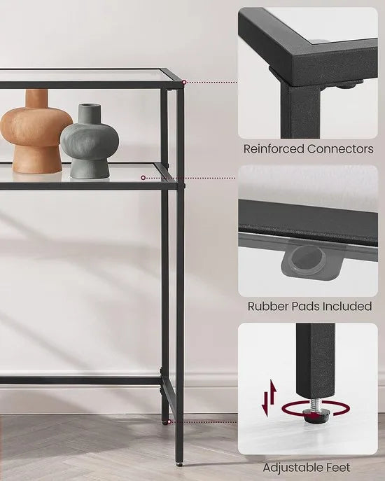 FurnStar - Dressior - Console tafel - Sidetable - 100x80x35cm – Zwart