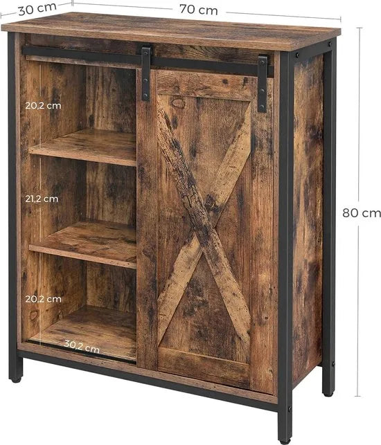FurnStar dressior - Opbergkast - 70x30x80cm – Bruin
