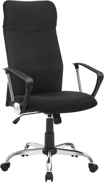 Furnstar Ergonomische Bureaustoel – Draaistoel met Gevoerde Zitting – In Hoogte Verstelbaar & Kantelbaar – Tot 120 kg – Zwart