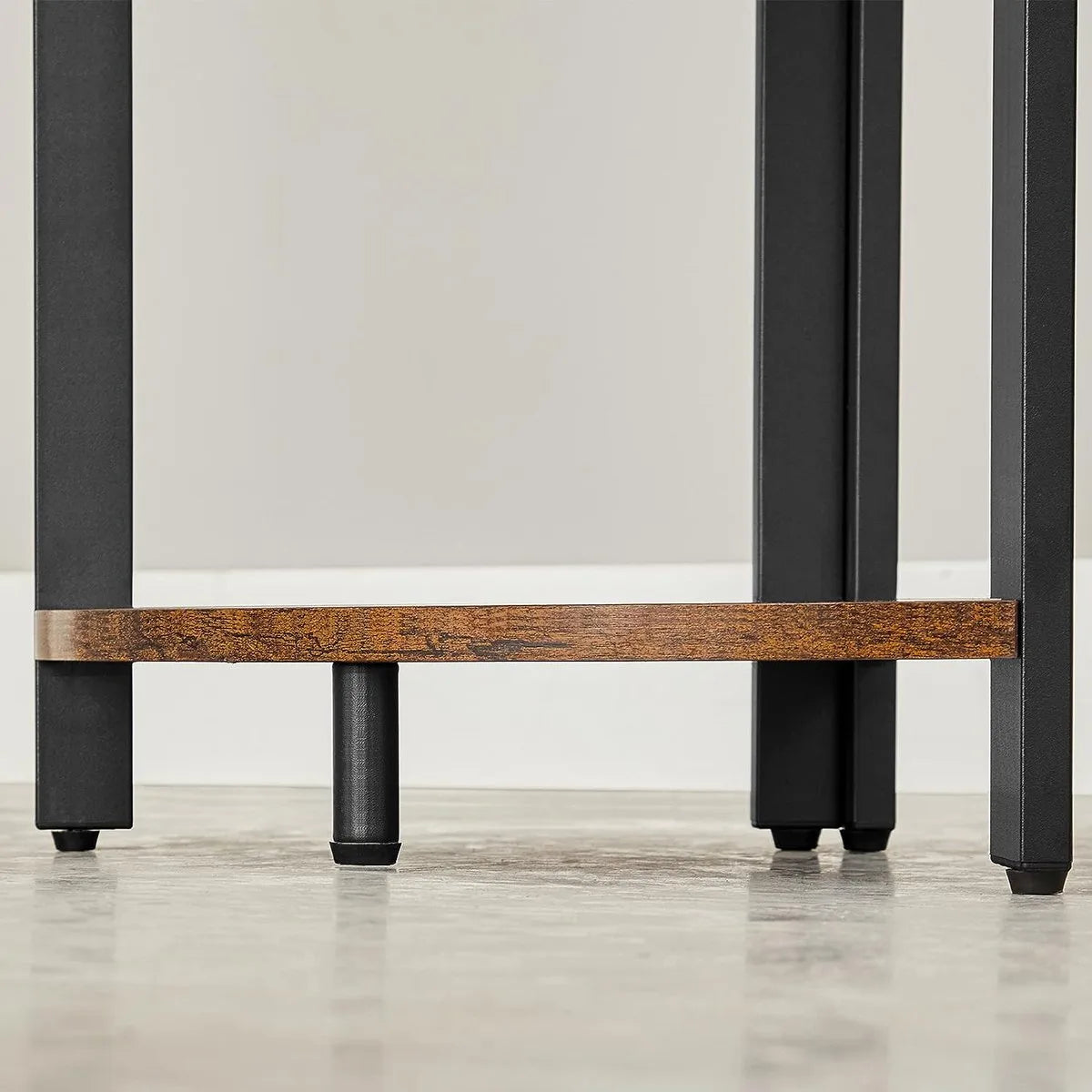 FurnStar - Hoekkast met 5 Niveaus - Hoekboekenkast - Veelzijdig Opbergmeubel - Plantenrek - Voor Woonkamer - Slaapkamer - Kantoor - Industrieel - 30x30x150 - Bruin/Zwart