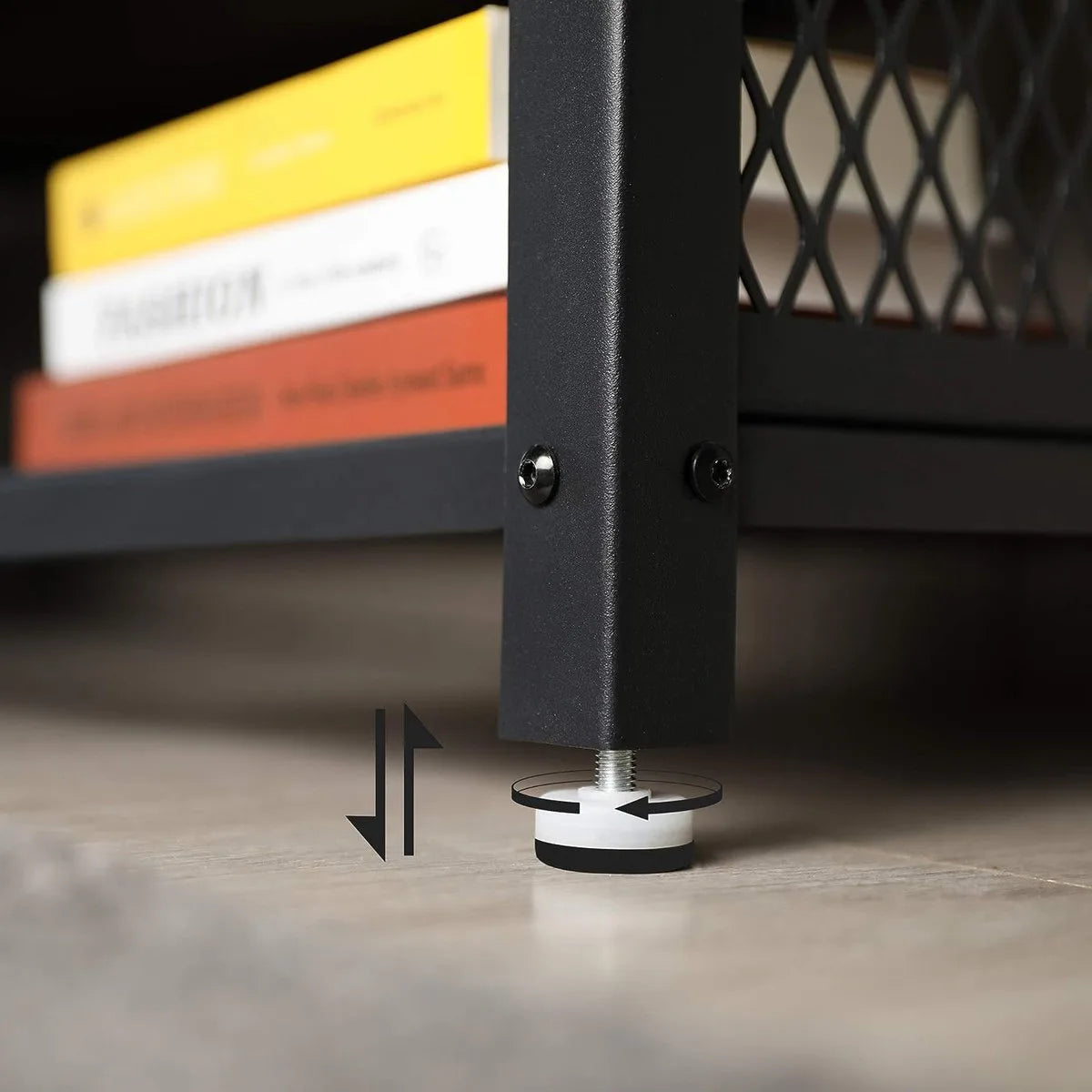 FurnStar - Industriële TV-Meubel - Langwerpig TV-Meubel - Console - Salontafel met Metalen Frame - Houtnerf - Voor Woonkamer en Slaapkamer - Rustiek Bruin