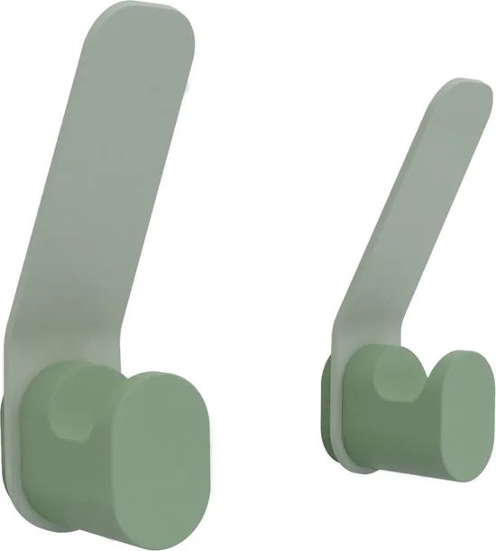 Furnstar - Kapstok haken - Ophanghaken - Handdoekhaakjes - Wandhaakjes - Roestvrij -Set van 4 stuks - Groen