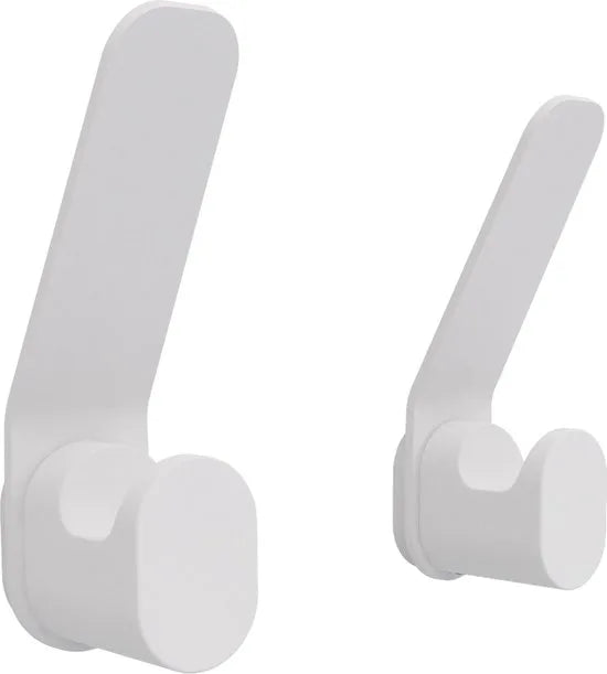 Furnstar - Kapstok haken - Ophanghaken - Handdoekhaakjes - Wandhaakjes - Roestvrij - Set van 4 stuks - Wit
