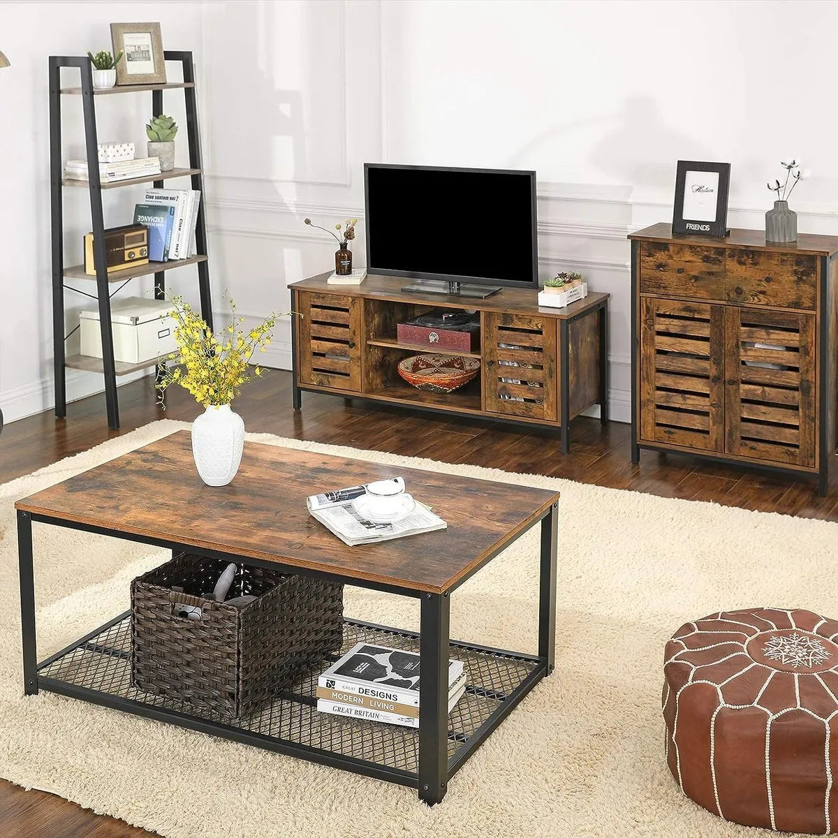 FurnStar kast - Opbergkast - 2 laden - 68.6x30x80cm - Bruin