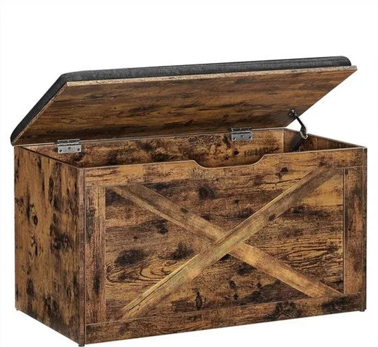 FurnStar - kast - Opbergkast - 100x40x46cm - Wit – Bruin 76 x 40 x 48cm
