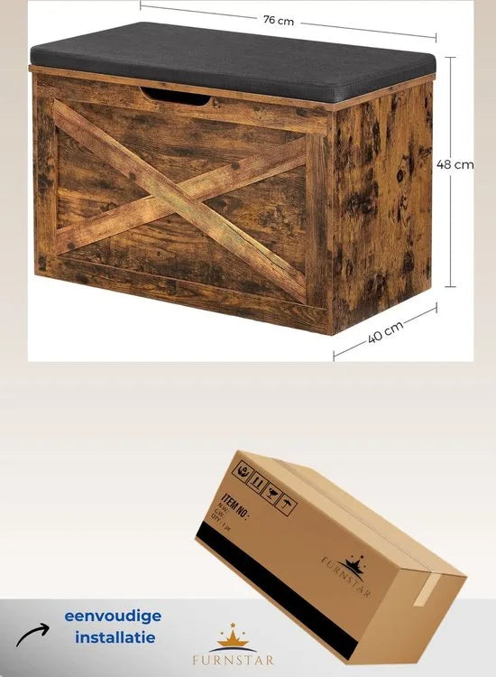 FurnStar - kast - Opbergkast - 76x40x48cm - Bruin