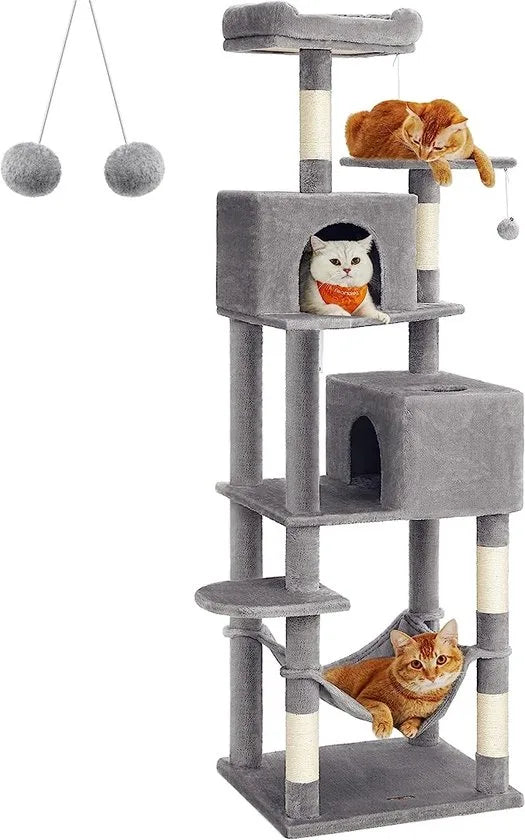 FurnStar - Kattenboom - Krabpaal - Grijs - 60x50x191cm