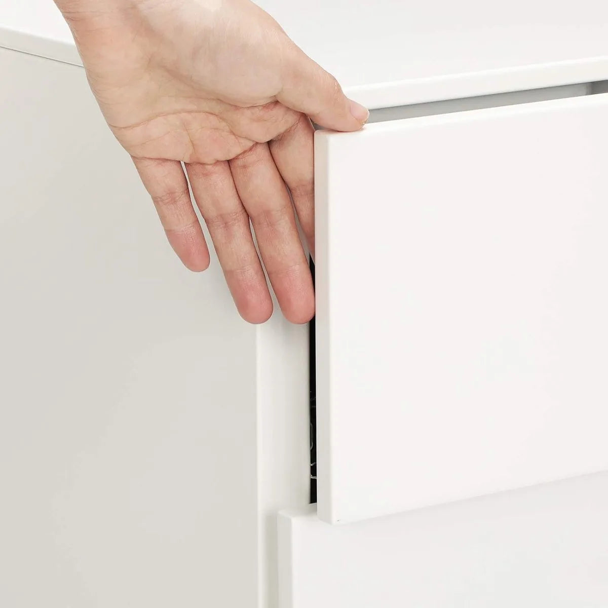 FurnStar - Metalen Ladekast op Wielen - Mobiele Archiefkast - Afsluitbaar - 3 Laden met Inzet - Compacte Printtafel - Voorgemonteerd - Voor Kantoor & Thuis - 40 x 30 x 54 cm - Wolkenwit