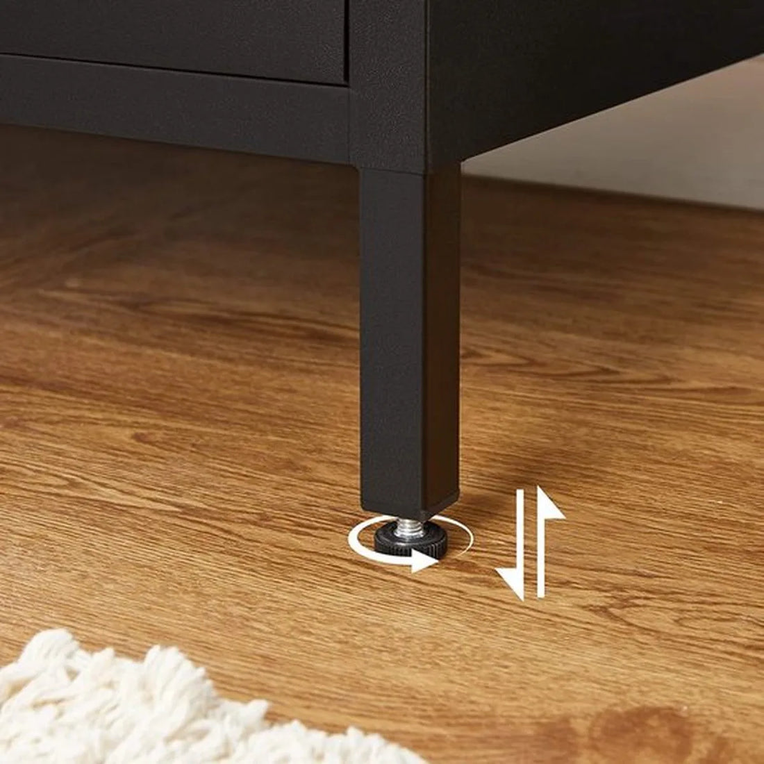 FurnStar - Opbergkasten - Magnetische Sluiting - Verstelbare Planken - Industriële - Zwart - 80x40x76cm