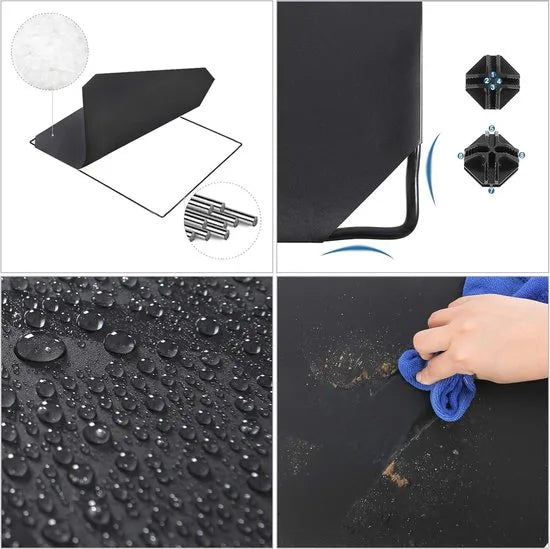 FurnStar - Reksysteem - schoenenrek - set van 12 kubussen - kledingkast van kunststof - met deuren - steekrek - opslag van kleding - schoenen en boeken - eenvoudige montage - zwart