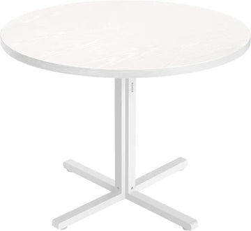 Furnstar Ronde Eettafel 80 cm – Eetkamertafel voor 2-4 Personen – Landelijke Stijl – Waterbestendig & Krasvast – Wit