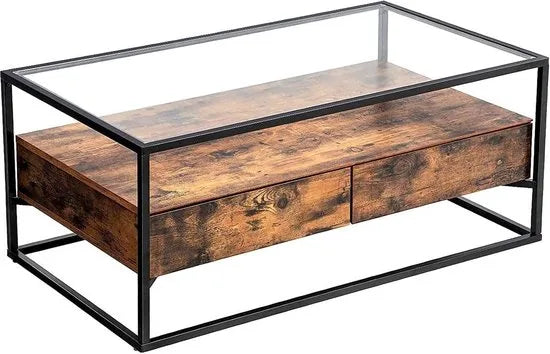 FurnStar - salontafel - Bijzettafel - 106x57x45cm – Bruin