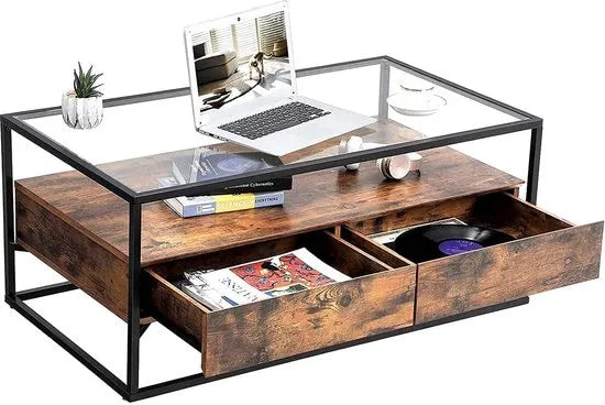 FurnStar - salontafel - Bijzettafel - 106x57x45cm – Bruin