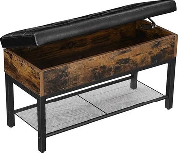 FurnStar schoenbank - Schoenenrek - Opbergruimte onder de zitting - Schoenenkast - 150 kg draagvermogen - ‎70 x 30 x 45 cm