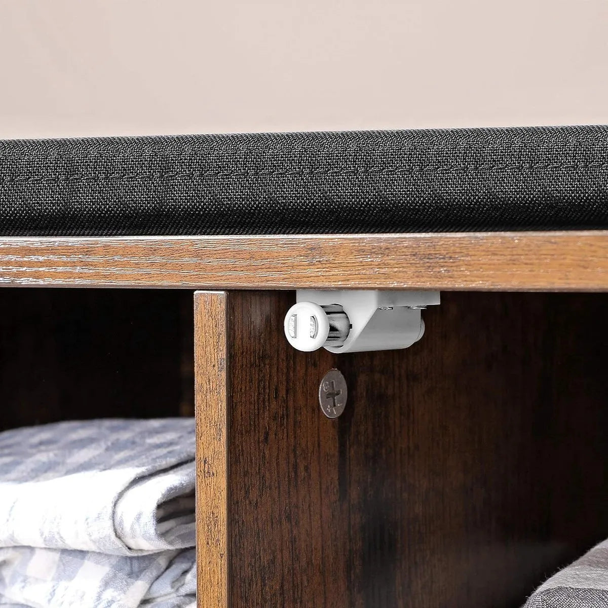 FurnStar schoenenbank - Opbergbank - 110x30x48cm - Bruin