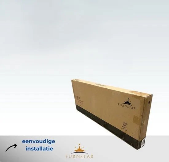 FurnStar Schoenenbank – Zitkist en Zitbank – Entreebank met Opbergruimte – Kunstleer met Stiksels – Jaren ’60 Moderne Stijl – Tot 135 kg – 30 x 100 x 50 cm – Bruin