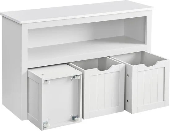 Furnstar - Schoenenrek – Ruimtebesparend, Stabiel en Verstelbaar – met wielen - Ideaal voor Woonkamer, Hal & Slaapkamer - Schoenenrek hout – 30 x 102 x 60 cm – Zandbeige