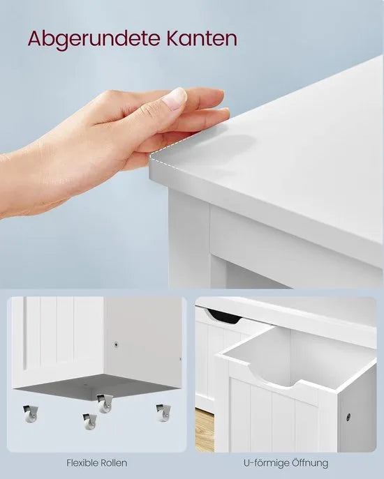 Furnstar - Schoenenrek – Ruimtebesparend, Stabiel en Verstelbaar – met wielen - Ideaal voor Woonkamer, Hal & Slaapkamer - Schoenenrek hout – 30 x 102 x 60 cm – Zandbeige