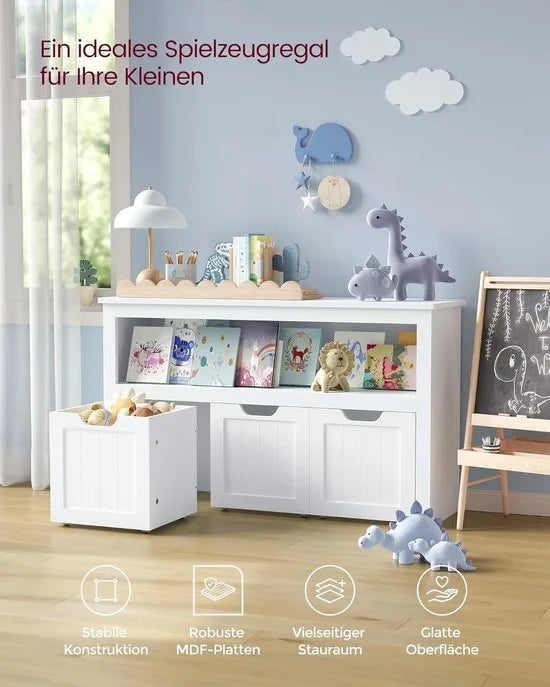 Furnstar - Schoenenrek – Ruimtebesparend, Stabiel en Verstelbaar – met wielen - Ideaal voor Woonkamer, Hal & Slaapkamer - Schoenenrek hout – 30 x 102 x 60 cm – Zandbeige