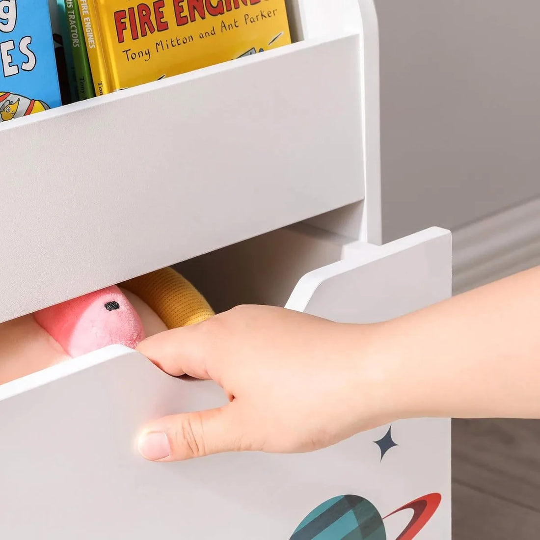 FurnStar - Speelgoedkast - Kinder boekenkast - Kinderkamer boekenrek - Boekenrek - 63x30x70cm