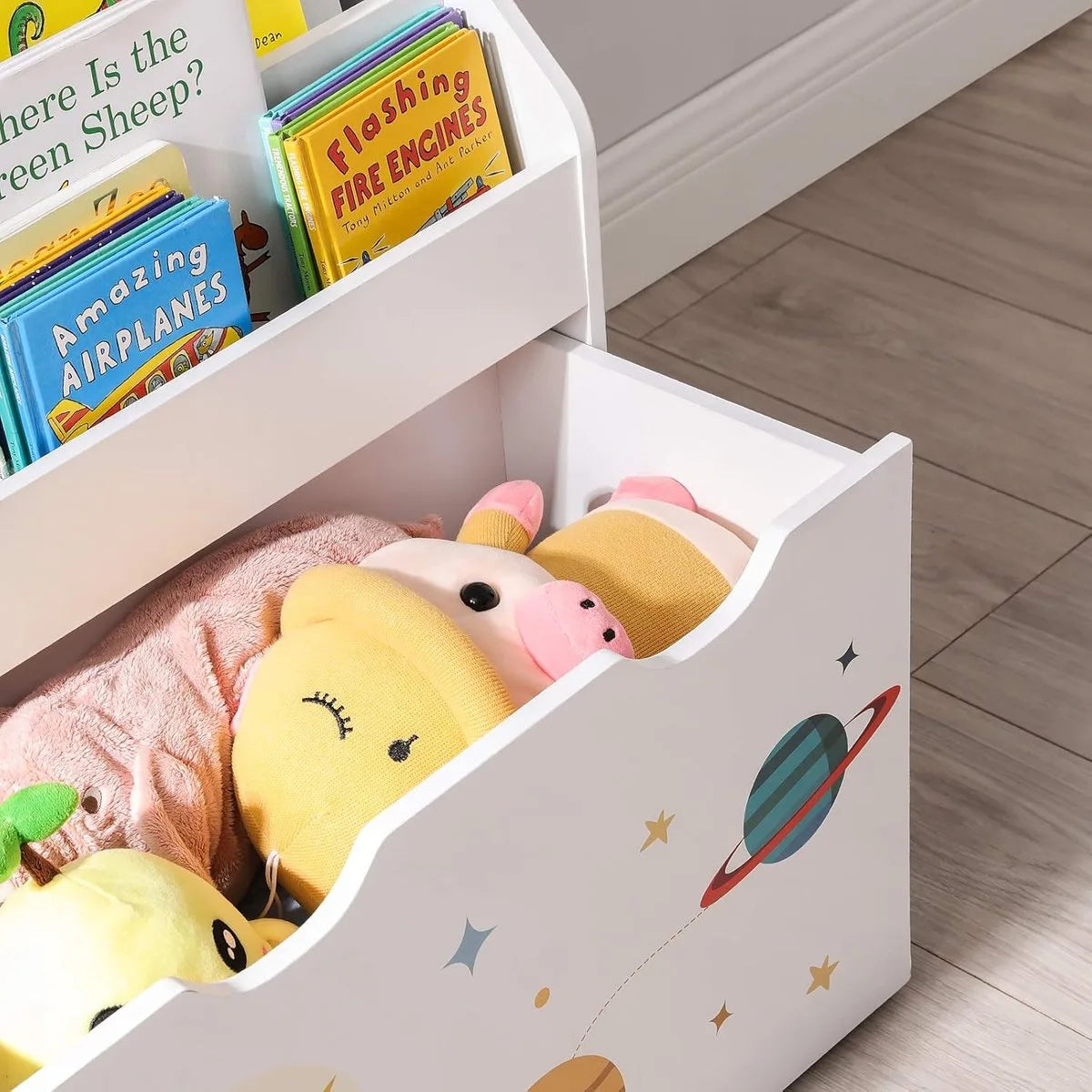 FurnStar - Speelgoedkast - Kinder boekenkast - Kinderkamer boekenrek - Boekenrek - 63x30x70cm