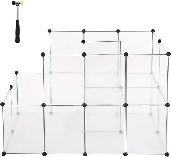 FurnStar - Speelren voor cavia's - Modulair - Kunststof - Transparant