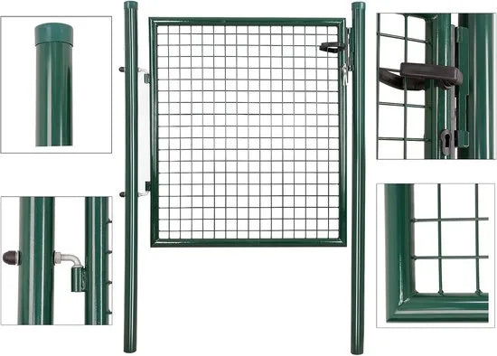 Furnstar - Tuinpoort inclusief slot en 3 sleutels groen GGD150G