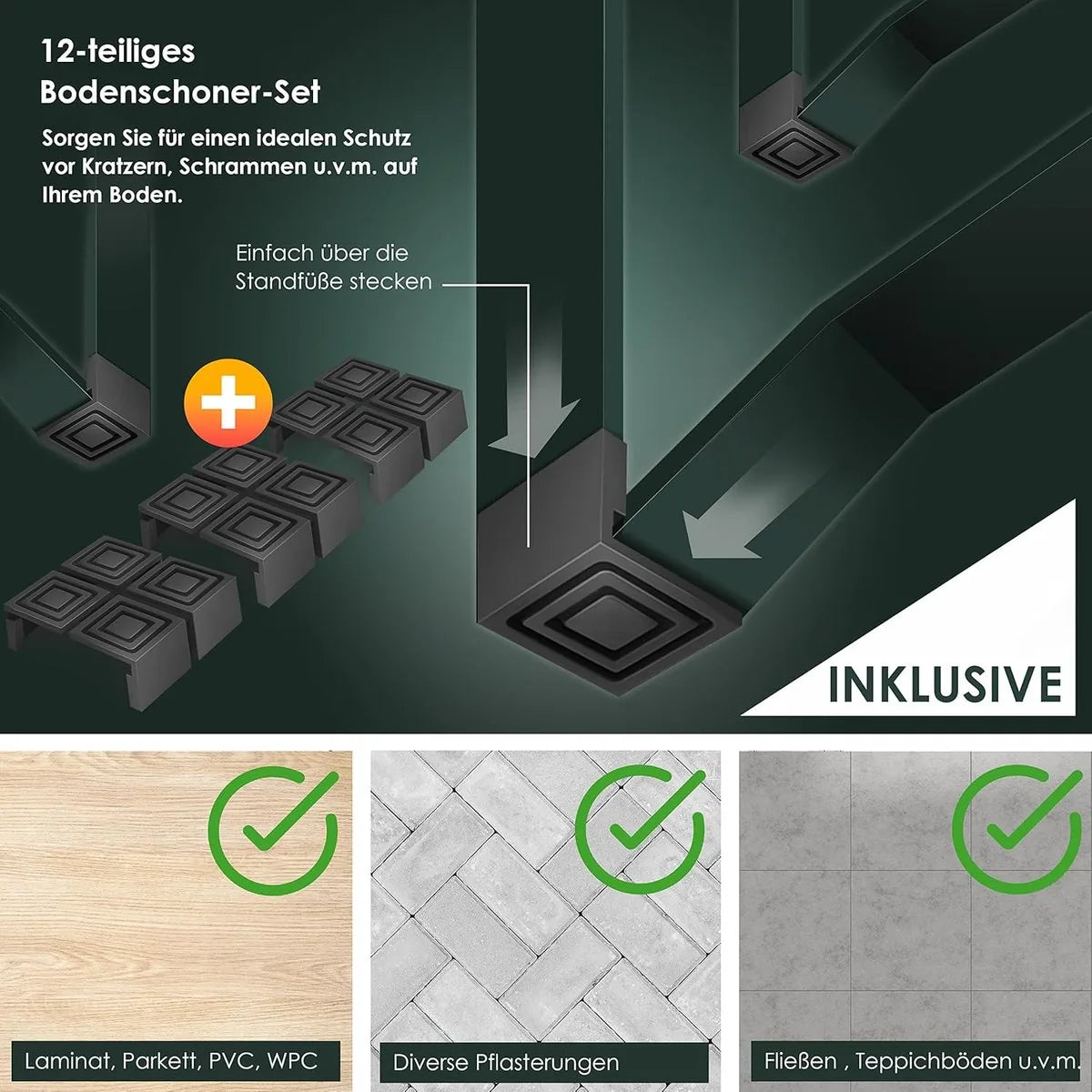 FurnStar - Tuintafel met banken opklapbare tafelset - 170 x 46 x 75 cm - 2 x borrelbanken 1 x tafel - tafelstoelenset hout - 12-delige vloerbeschermer - set 3-delige drink