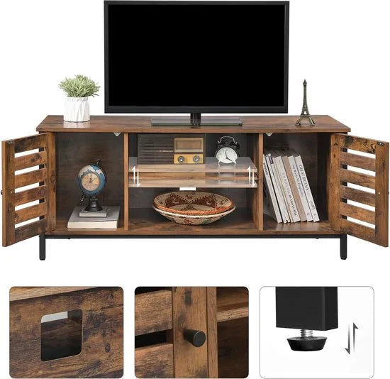 FurnStar tv meubel - Tv kast - 110x40x50cm - Bruin