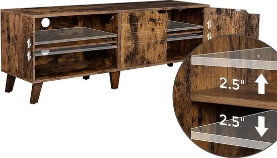 FurnStar - TV meubel - Tv kast - 140x40x45cm - Bruin