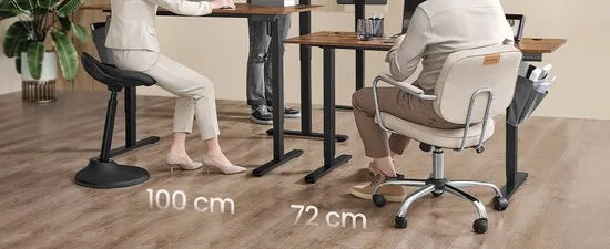 FurnStar Verstelbaar Bureau – Elektrisch In Hoogte Verstelbaar – Bureau Tafel met Geheugenfunctie voor 4 Hoogtes – Voor Thuiskantoor of Werkkamer – 60 x 110 x (72-120) cm – Wit
